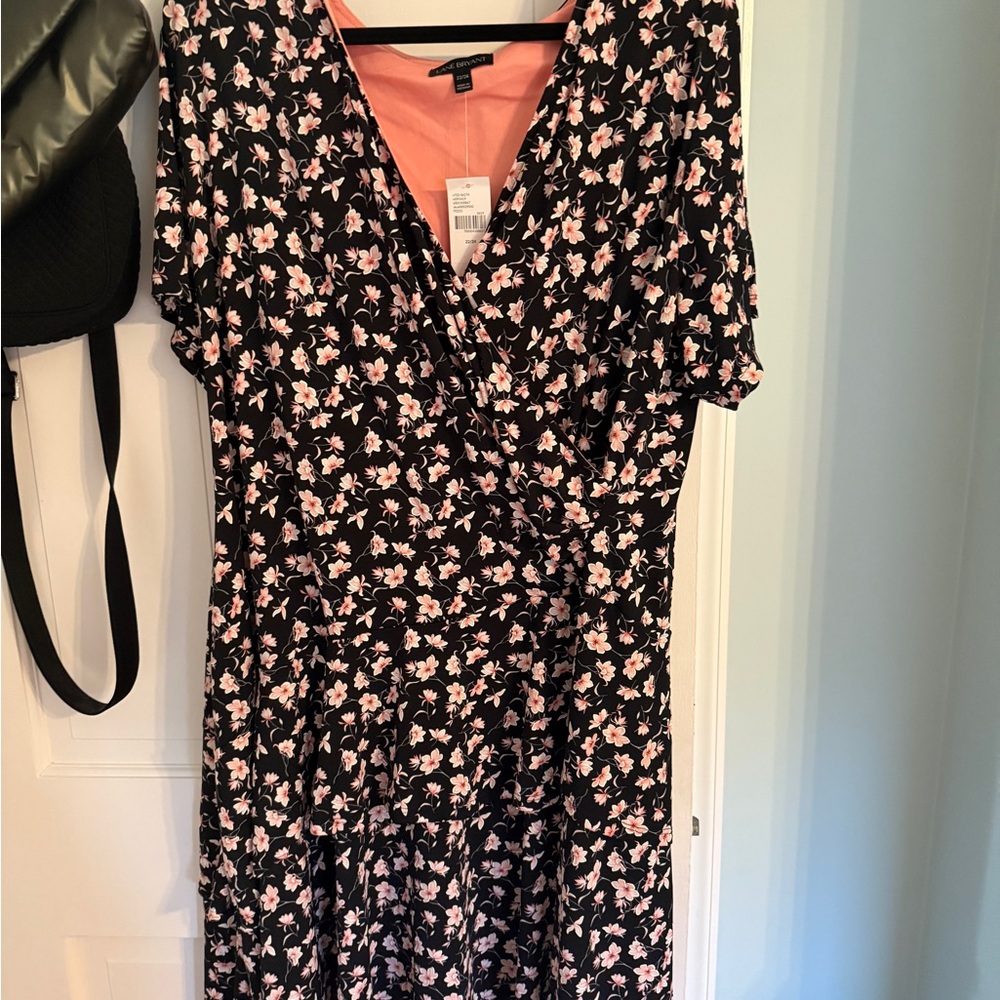 Floral Black and Pink Dress